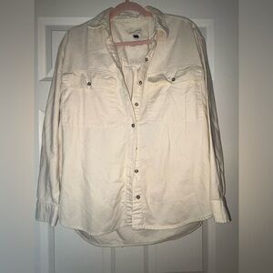 Universal Thread Off-White Oversized button up light jacket